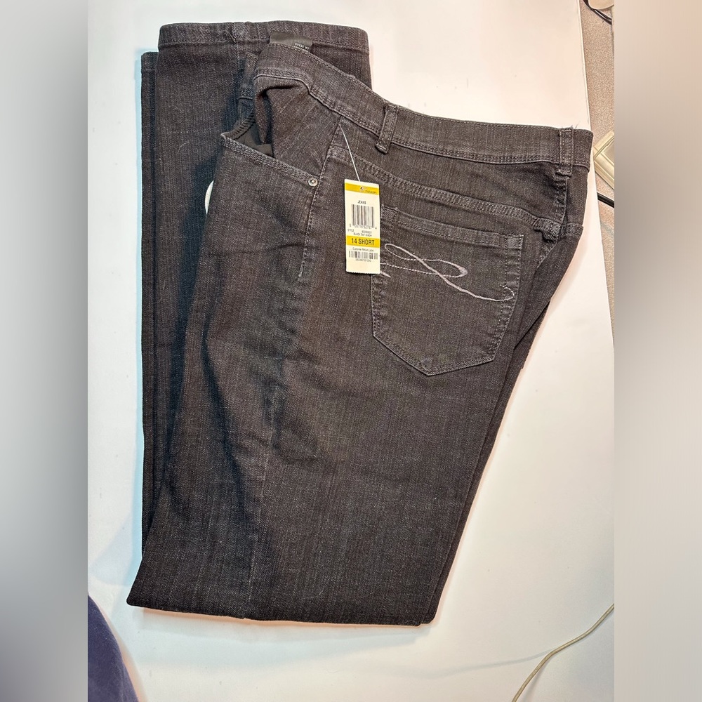 Style & Co black tummy control short boot cut